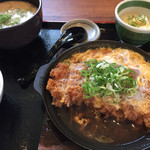 街かど屋 - かつとじ定食¥690+かす汁変更¥150