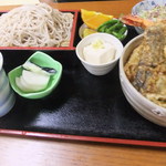 こばやし食堂 - 蕎麦+天丼セット(950円)