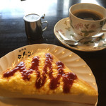 Kohiya Ra Mpu - らんぷレギュラーコーヒー380円とモーニングサービスのエッグトースト
