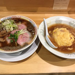 サバ６製麺所 - サバ醤油そばセット（半天津飯）900円（税込）