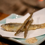 柳家 - 馬瀬川子持ち味女鰌、琵琶湖子持ち子鮎天麩羅