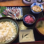 万次郎 - 数量限定サンマ刺し定食
            