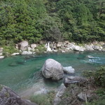 Tokubei Chaya - わたし達の席から観えた 板取川の景色。