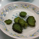 波止場食堂 - いつもの、お新香　2016/10/7