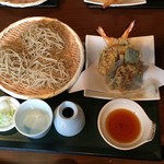 錦水庵 - 天ぷらせいろそば大盛り