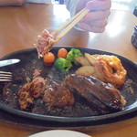 にぐるまやダイニング - 荷車屋特選ハンバーグ９３０円+セット６３０円