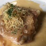 柿の樹 - メイン：若鳥香草パン粉焼き　麦酒の香るソースフラマンド