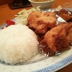 Ronron Tei - 特製ろんろん定食900円 (A)酢豚 唐揚げ サラダ ライス 小スープ