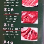 黒毛和牛専門 焼肉スタジアムJan - 焼肉ランクメニュー