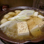 炭火焼き鳥 まかや - 鍋に野菜