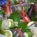 くつろぎ亭ひこべえ  - 2016年9月　刺身盛合せアップ