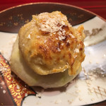 銀座 しのはら - イチジクは生の白ごまと黄身胡麻白味噌で