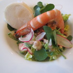 Kensington Place - エビとサラダの前菜