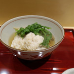 銀座 しのはら - 2016/10_鱧と松茸と春菊のしゃぶしゃぶ