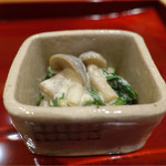 銀座 しのはら - 2016/10_ほうれん草とシメジの白子和え