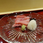 銀座 しのはら - 2016/10_大間鮪昆布醤油と辛味大根