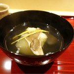 銀座 しのはら - 2016/10_毛蟹の真薯 冬瓜 滋賀の舞茸のお椀