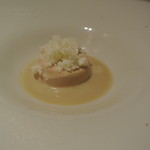 リストランテ カノフィーロ - 栗のパンナコッタ　ほうじ茶のアングレーズソースと牛乳のグラニータ
