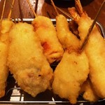 Kushikatsu Dengana - 串かつ：肉5本セット＆海鮮5本セット