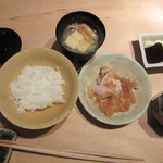 蓮 - のどぐろとご飯、味噌汁、香の物