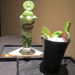 茶寮翠泉 烏丸御池店 - 抹茶ケーキパフェ＆翠泉パフェ