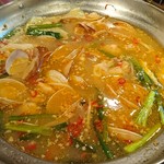 元祖台湾もつ鍋仁 - アサリ投入！！(201609)