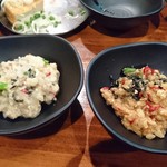 元祖台湾もつ鍋仁 - ２色の雑炊♪(201610)