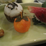 元湯 玉川館 - 柿に見立てた練り物
