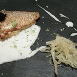 レストランRyu - 魚料理   真鯛とそうめん南瓜キャビア添え