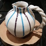 レストランRyu - ワインの陶器ハーフボトル  