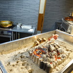 Yanagiya Nishiki - 新たに作った囲炉裏は火力も強く、調整も効くので、料理に力を発揮します