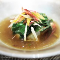 SUGALABO - フォアグラの軽い西京漬け　冬瓜　コンソメスープ仕立て
                