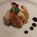 リストランテ サクラ - 2016.9　アミューズ２　フォアグラのフラン♪