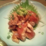 地頭鶏の山葵和え