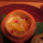 百味処 おんじき - 柿ナマスとザクロ　