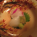 百味処 おんじき - 明石の天然鯛と皮の煮凝り　イカ