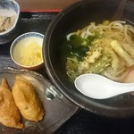 お食事処 ゆずのき - （20161009）
            山菜いなりと野菜の天ぷらうどん定食