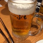 Horumon Yakiniku Buchi - 生ビール　2016.10.09