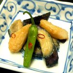小樽・蕎麦屋・籔半 - 藪半 「茄子の揚げびたし」