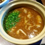 春一家 三代目 麺宿 - 肉鍋つけ麺【スープ】