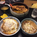 亀鶴庵 - 2016年10月。ミックスカレー丼とDXみにカツ丼。