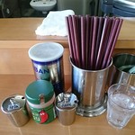 みなと家 - カウンター調味料さん