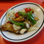 中国料理　王味 - 豆鼓魚魂（白身魚-カレイ-と野菜の香り炒め）