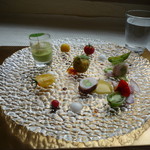 バローレ - 前菜　枝豆・イカ・トマト