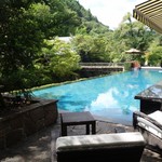 （2016/9月）テラス席から見る観賞用プール