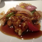 招福門 - 銘柄豚（金華豚）の酢豚　黒酢ハチミツソース