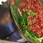 元祖台湾もつ鍋仁 - 少しずつ煮えてきました