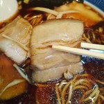 麺酒盗ざい八 - 今日の豚肉のコンディションは少し硬めの仕上がり…