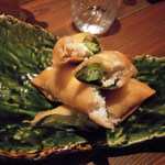 喰酔たけし - かにとアスパラの春巻き