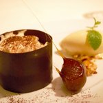 レストランひらまつ 広尾 - マロン風味のマスカルポーネ＊ヴァニラアイスクリームとノワゼットのキャラメリゼ